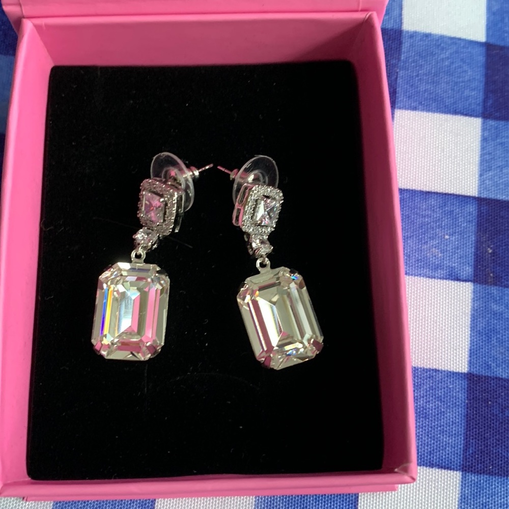 Silver CZ Earrings Brand new in box